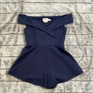 Showpo Navy Off-Shoulder Romper